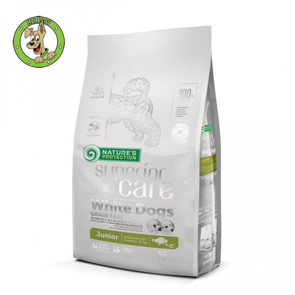 Nature's Protection White Dog, White Fish- Junior Small And Mini - hrana za štence bele boje dlake malih rasa - 1,5kg
