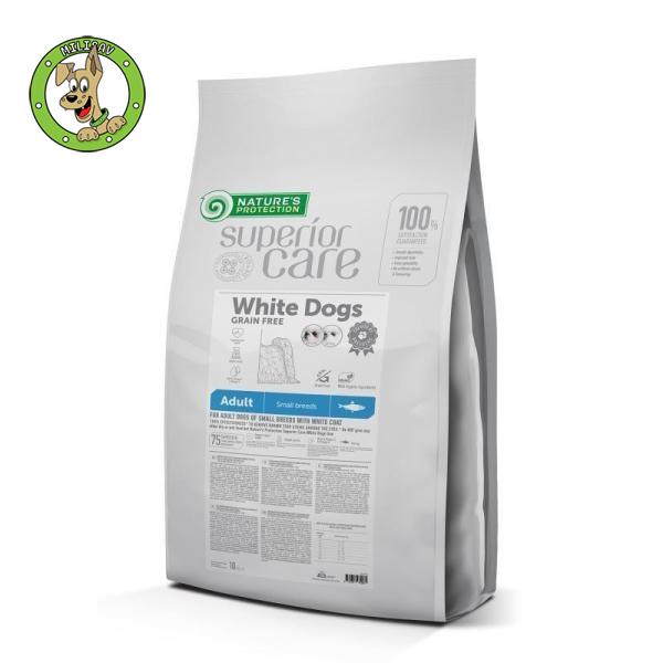 Nature's Protection White Dog Grain Free With Herring Adult Small-Mini - hrana za odrasle pse malih rasa bele boje dlake - 1,5kg