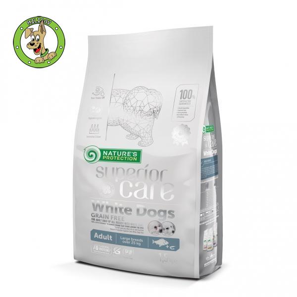 Nature's Protection White Dog White Fish Adult Large - hrana za odrasle pse velikih rasa bele boje dlake- 1,5kg