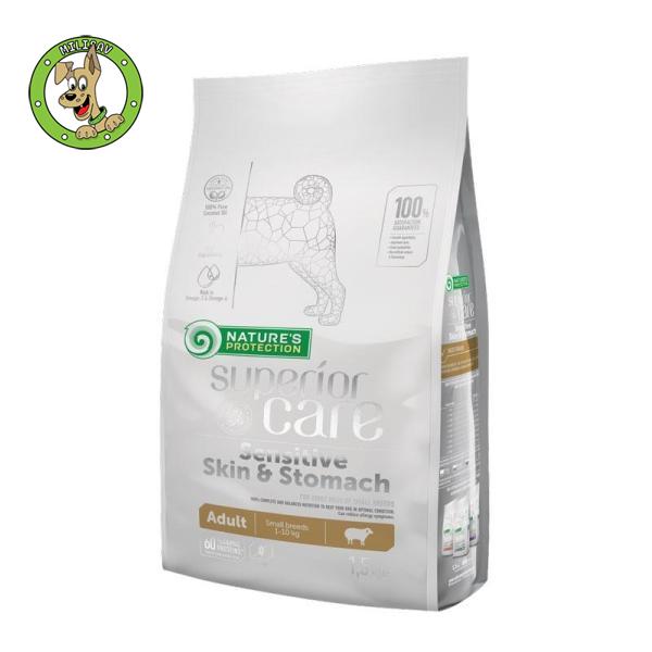 Nature's Protection Sensitive Skin and Stomach Small - Lamb - hrana za odrasle pse malih rasa osetljive kože i stomaka - 1,5kg