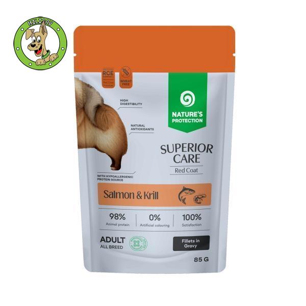 Nature's Protection Adult Red Coat Salmon&Krill - hrana za odrasle pse svih rasa riđe boje dlake - 85g