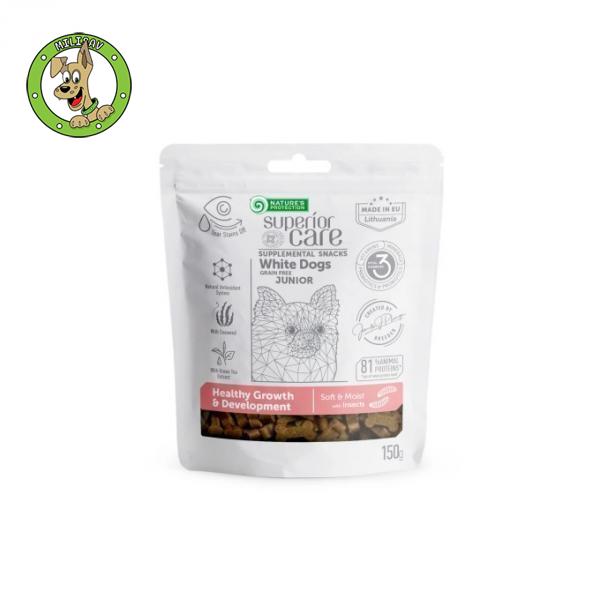 Nature's Protection Junior Healthy Growth&Development With Insects - poslastice za mlade pse bele boje dlake - 150g