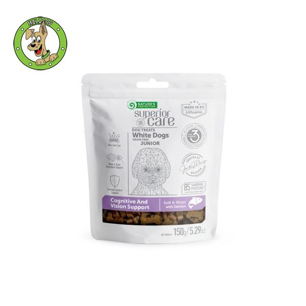 Nature's Protection Sensitive Care Salmon White Dog - Junior All Breeds - poslastuce za mlade pse svih rasa bele boje dlake - 150g