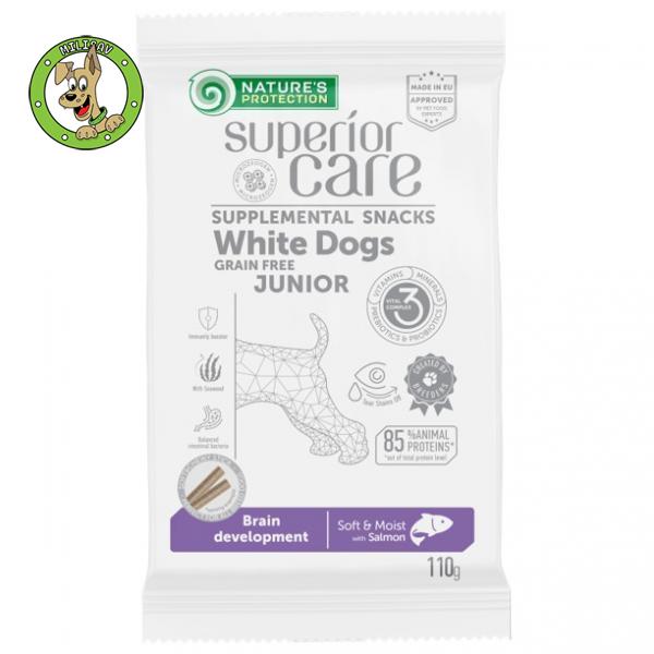 Nature's Protection White Dogs Junior - Brain Development With Salmon - poslastice za mlade pse bele boje dlake - 110g