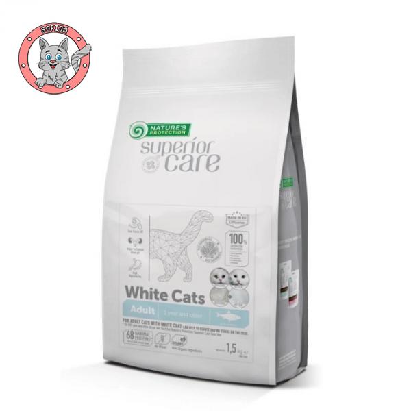 Nature's Protection White Cat - hrana za odrasle mačke bele boje dlake -1,5kg