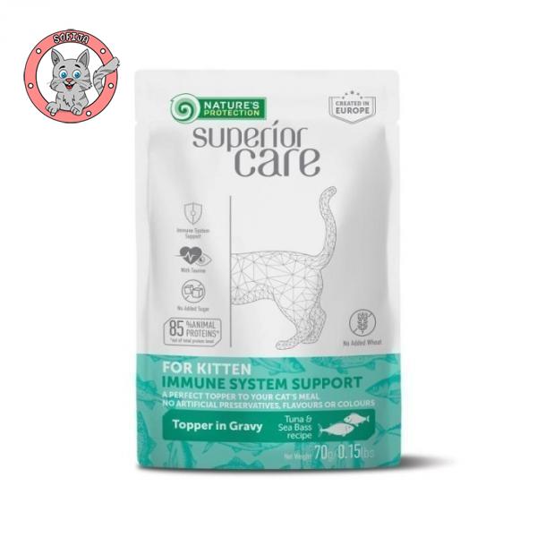Nature's Protection Kitten Imune System Support - Tuna & Sea Bass - komplementarna hrana za mačiće - 70g