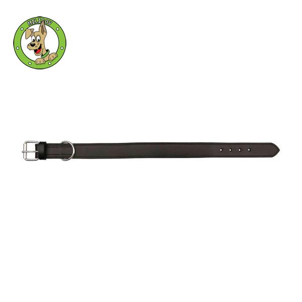Active kožna ogrlica za pse – L, 45–55 cm/40 mm, crna boja