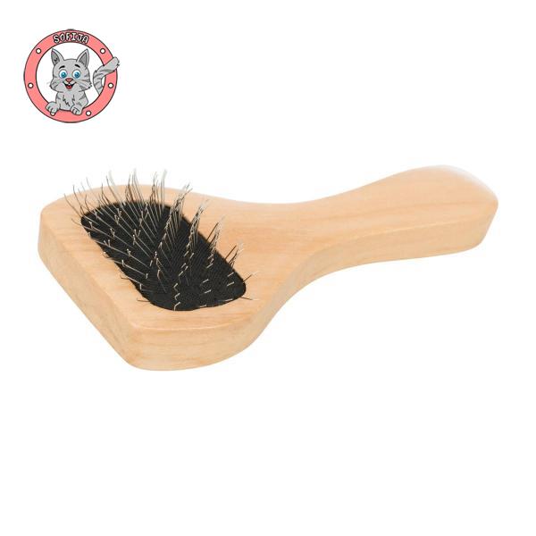 Drvena slicker četka za mačke – 6 × 13 cm