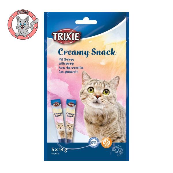 Creamy Snack sa škampima za mačke – 5 × 14 g
