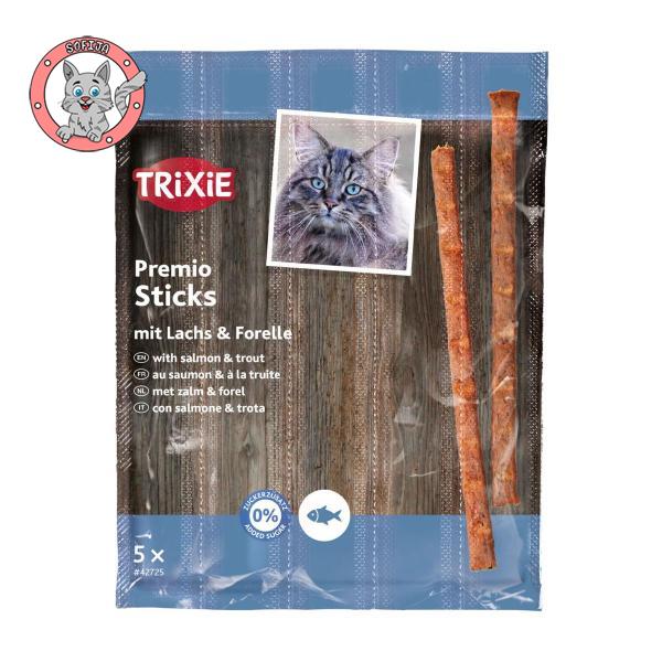 PREMIO Sticks losos i pastrmka – 5 × 5 g