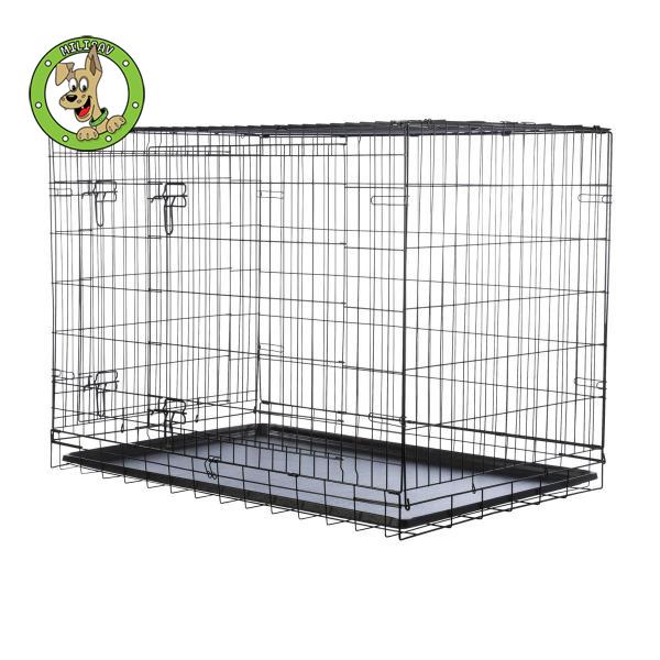 Home sklopivi metalni kavez – L, 109 × 79 × 71 cm, crna boja