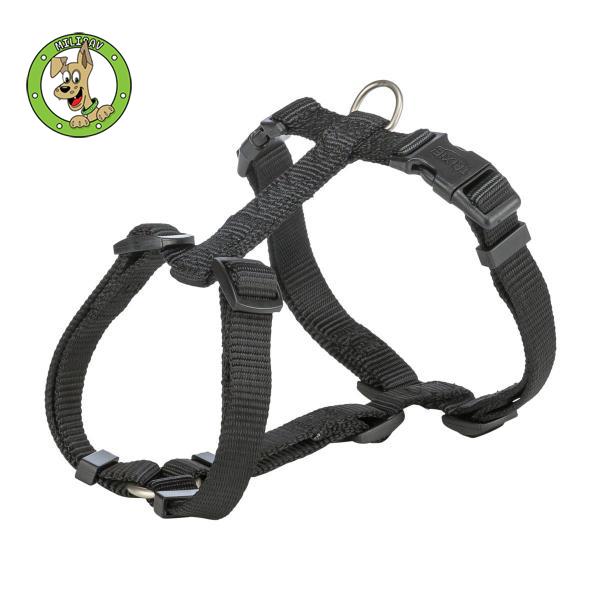 Premium H am za pse – S–M, 42–60 cm/15 mm, crna boja
