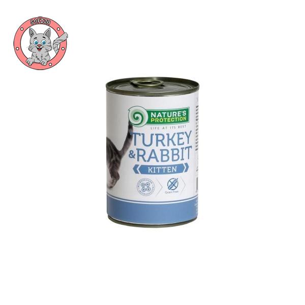 Nature's Protection Kitten Turkey&Rabbit - hrana za mačiće - 400g
