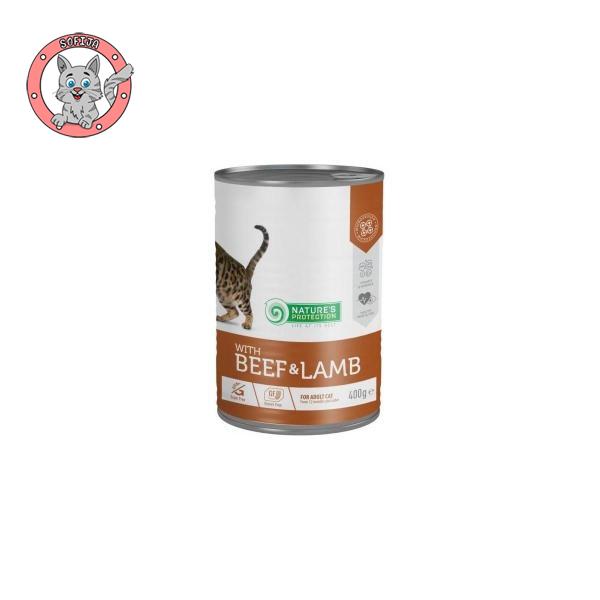 Nature's Protection Adult Beef&Lamb - hrana za odrasle mačke - 400g