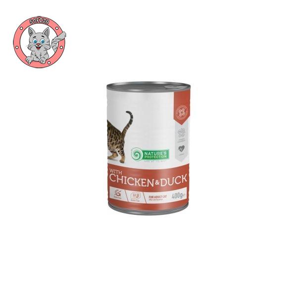 Nature's Protection Sterilised Chicken&Duck - hrana za odrasle sterilisane mačke - 400g