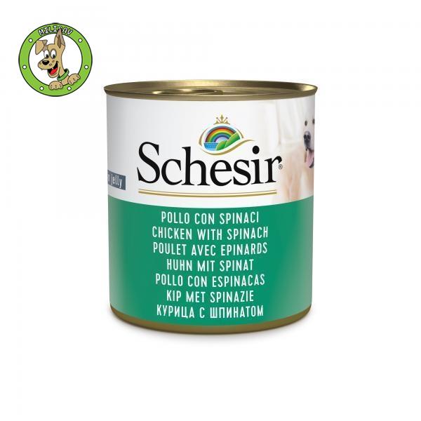 Schesir Dog Piletina-Spanać - hrana za odrasle pse - 285g
