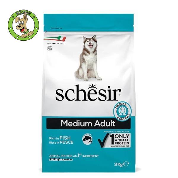 Schesir Dry Dog Medium Riba - hrana za odrasle pse srednjih rasa - 3kg
