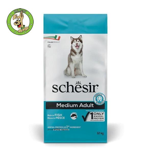 Schesir Dry Dog Medium Riba - hrana za odrasle pse srednjih rasa - 12kg