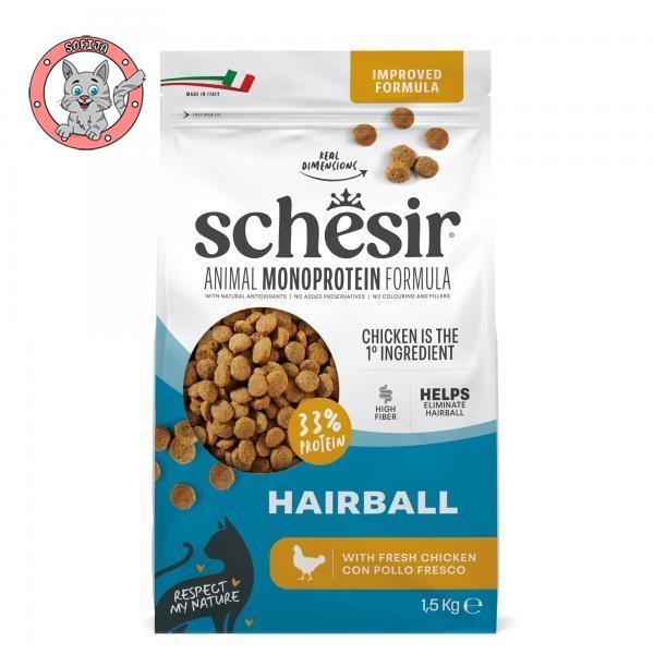 Schesir Dry Hairball - hrana za odrasle mačke - 1,5kg