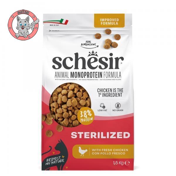 Schesir Dry Sterilized And Light - Chicken - hrana za odrasle sterilisane mačke - 1,5kg