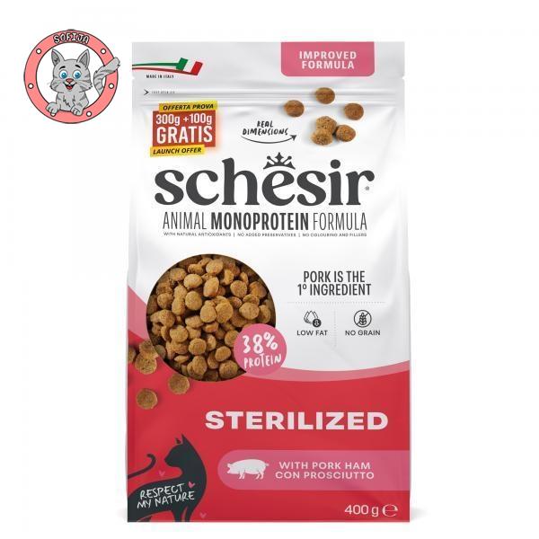 Schesir Dry Sterilized And Light - Ham - hrana za odrasle sterilisane mačke - 400g