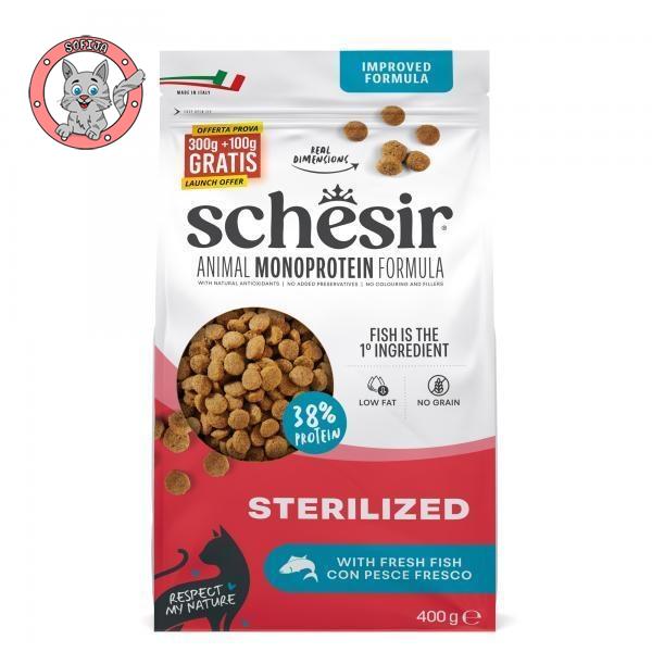 Schesir Dry Sterilized And Light - Fish - hrana za odrasle sterilisane mačke - 400g