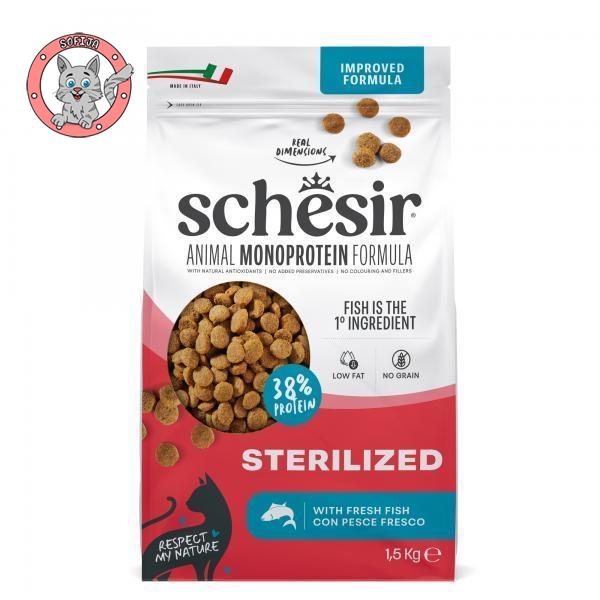 Schesir Dry Sterilized And Light - Fish - hrana za odrasle sterilisane mačke - 1,5kg