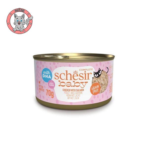 Schesir Baby Cat Piletina i losos - hrana za mačiće - 70g