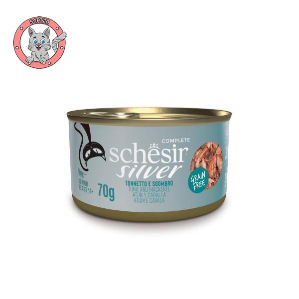 Schesir Silver Cat -Tuna i Skuša - hrana za starije mačke - 70g