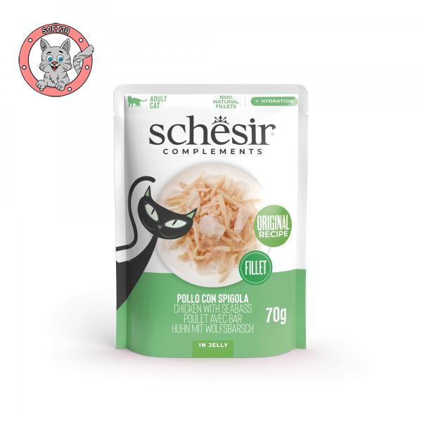 Schesir Cat Piletina sa Brancinom u želeu - dopunska hrana za odrasle mačke - 70g 