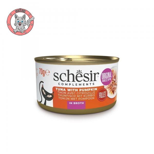 Schesir Cat Tuna sa Bundevom u brodetu - dopunska hrana za odrasle mačke - 70g