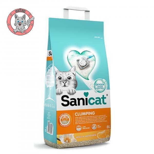 Sanicat Clumping Vanila-Mandarina - grudvajući posip za mačke - 8L