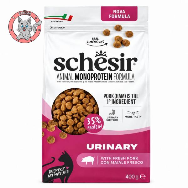 Schesir Dry Urinary Šunka - hrana za odrasle mačke za zaštitu urinarnog trakta - 400g