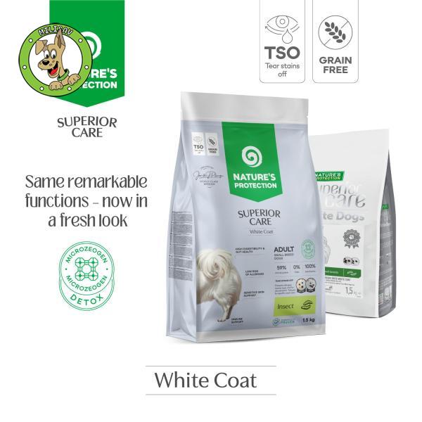 Nature's Protection White Dog Grain Free With Insect Adult Small-Mini - hrana za odrasle pse malih rasa bele boje dlake- 1,5kg