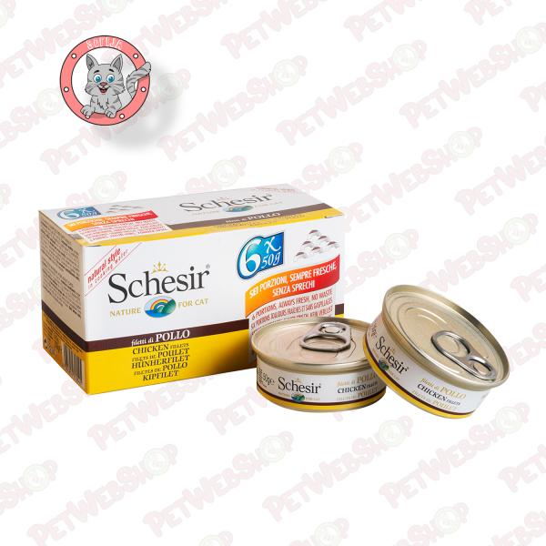 schesir-vlazna-hrana-za-macke-cat-multipak-piletina-i-pirinac-6x50g