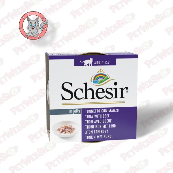 schesir-vlazna-hrana-za-macke-cat-tunjevina-i-govedina-u-zeleu-85g